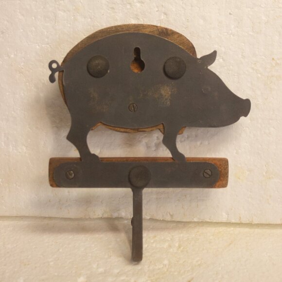 Vintage Pier One Farmhouse Rustic Pig Hook - Picture 2 of 4